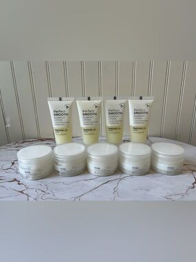 NATURE LAB 4-PERFECT SMOOTH BLOWOUT LOTION and 5-PERFECT SHINE SCALP SCRUB. NEW